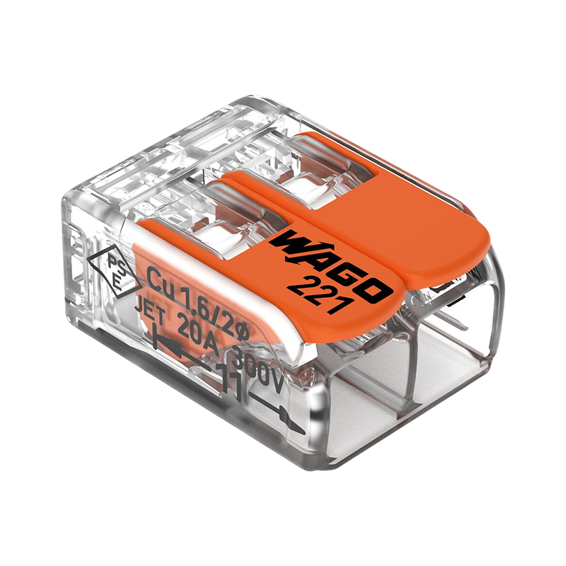 WAGO® LASKLEM | 2 DRADEN | 0.2-4.0MM² | PER 100 STUKS