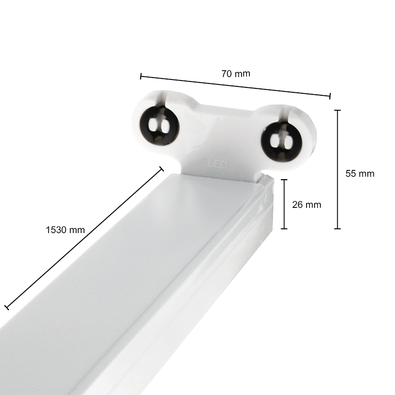 led tl armatuur 150cm dubbel