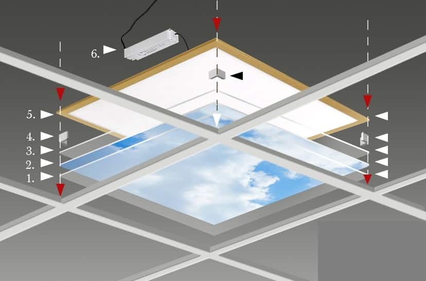 FOTOPRINT afbeelding wolk bos verdeeld over 9 panelen 595 x 595 mm-0