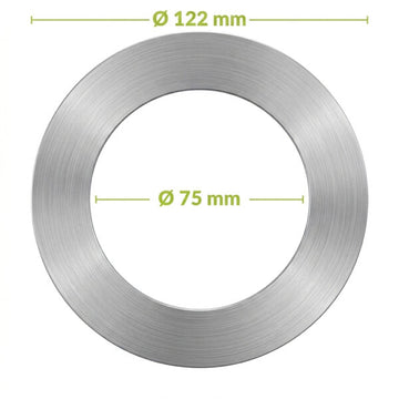 VERLOOPRING METAAL | ZILVER | Ø75-122mm | VOOR MIRAN EN VARDA