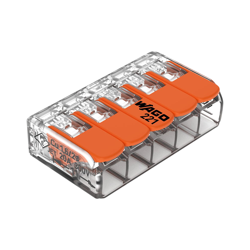 WAGO® LASKLEM | 5 DRADEN | 0.2-4.0MM² | PER 25 STUKS